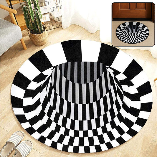 3D Space Round Carpet, Floor Mat Non-Woven