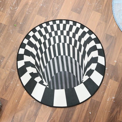 3D Space Round Carpet, Floor Mat Non-Woven