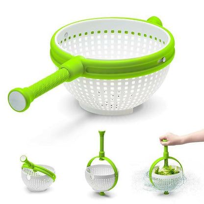 360° Rotating Salad Spinner with Handle